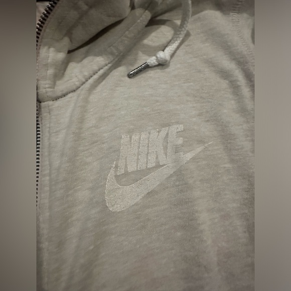 Cream Nike zip up sweater size small - Picture 3 of 6